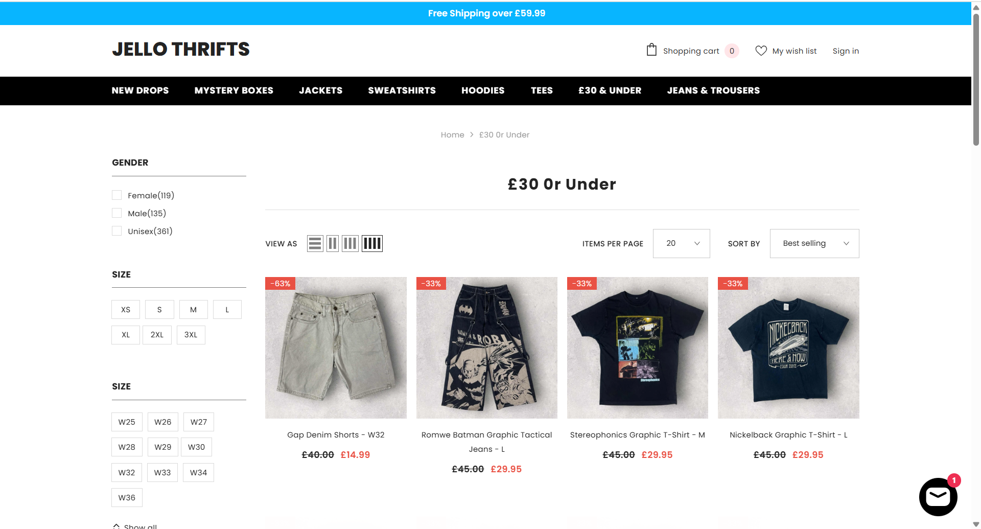 JelloThrifts Website Example